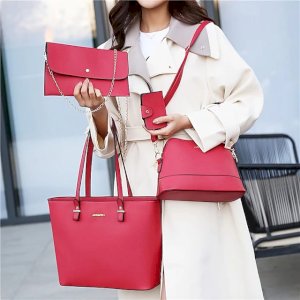 মহিলাদের জন্য নতুন ফ্যাশন 4-পিস কম্বো হ্যান্ডব্যাগ সেট-